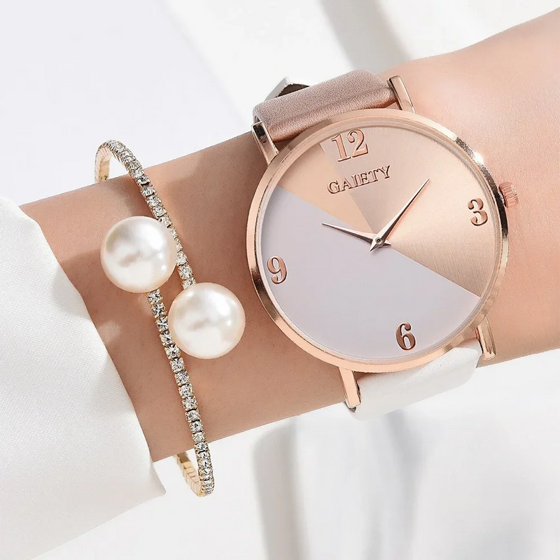 Conjunto de Relógio Feminino Luxuoso