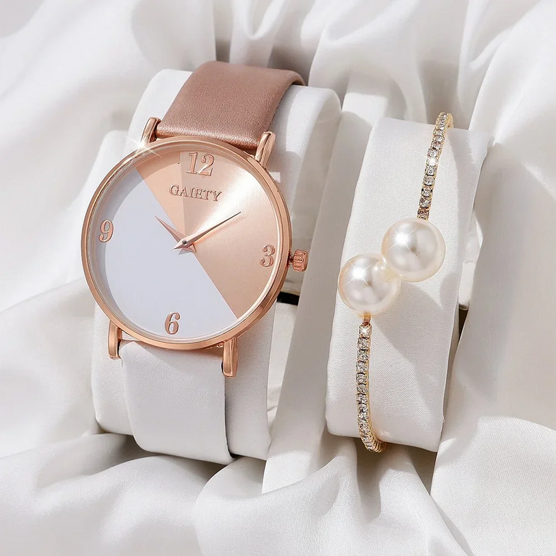 Conjunto de Relógio Feminino Luxuoso