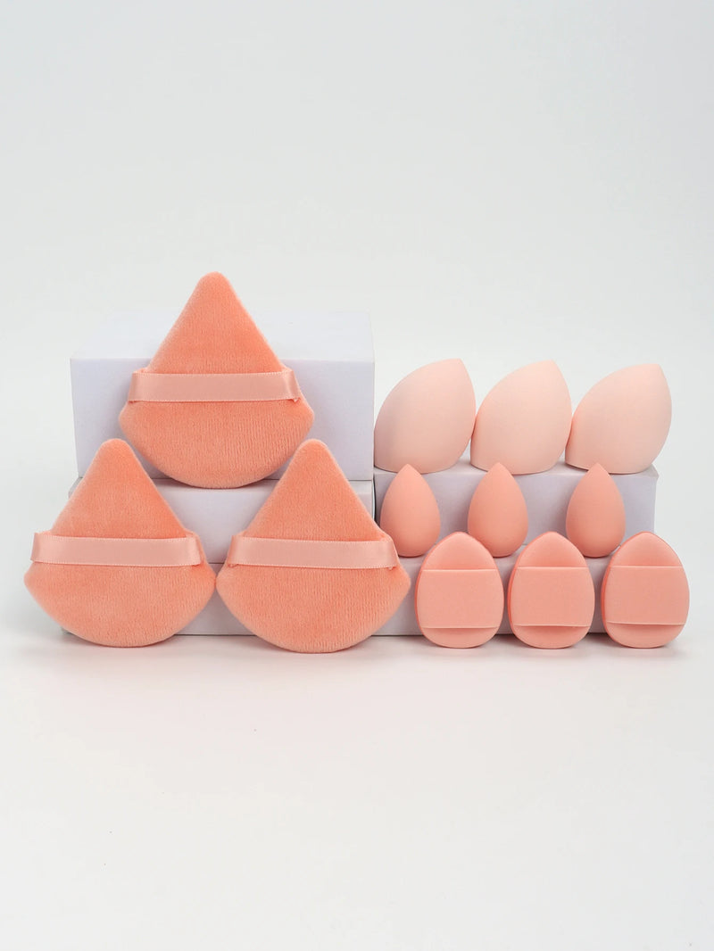 Conjunto de 12 Esponjas de Maquiagem Multiuso. Acabamento Profissional em Cada Aplicação
