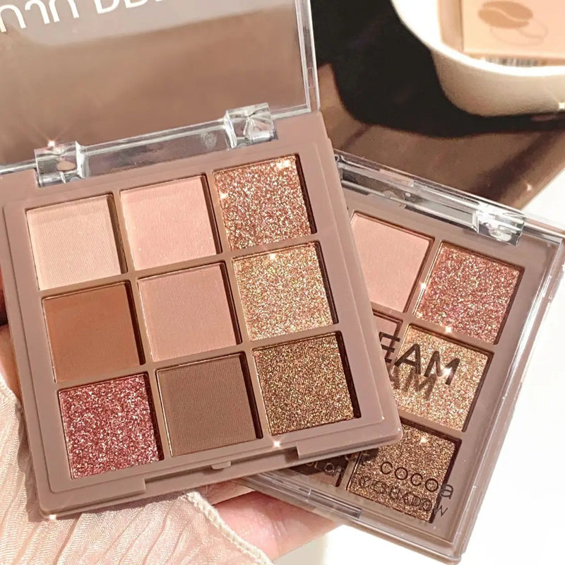 Paleta de Sombras Luxuosa Com 9 a 18 Cores