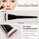 Conjunto de 3 Pincéis de Maquiagem, Ângulo, Redondo, Cabeça Plana